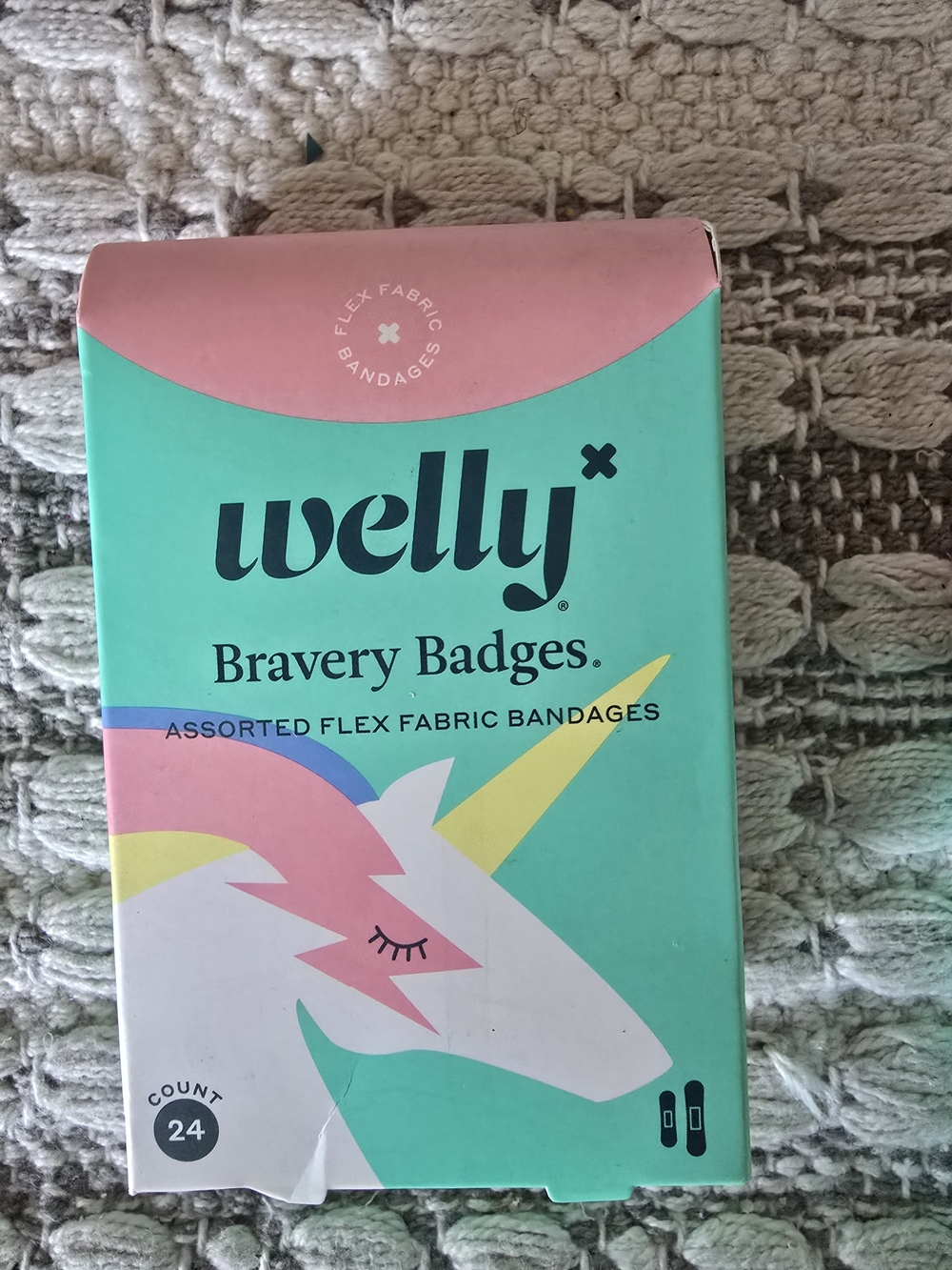 Welly Bravery Badges Assorted Flex Fabric Bandages - Pastel Multicolor